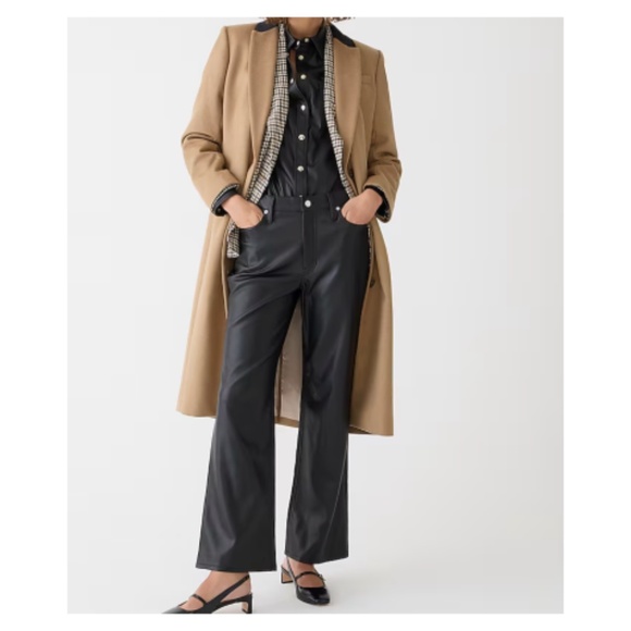 New J.Crew Kate Straight Leg Pant In Faux Leather - Picture 1 of 4